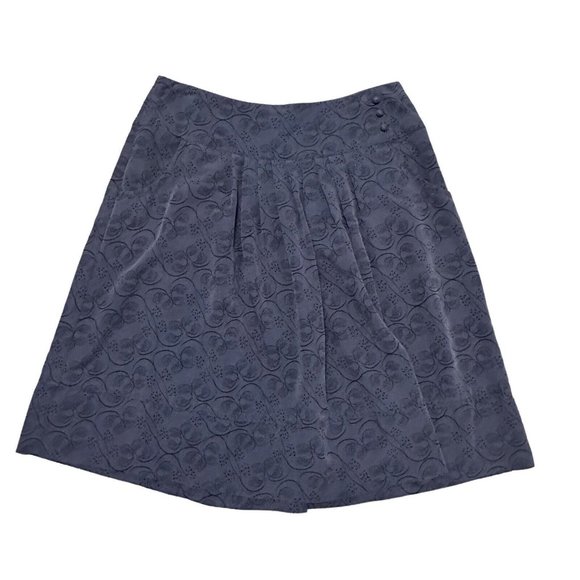 R Purple & Black Pleated Flare Skirt Women’s Size 10 Knee-Length w/ Pockets - Picture 1 of 9